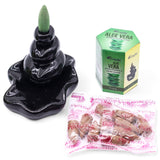 Pack of 10 Masala Backflow Incense - Aloe Vera