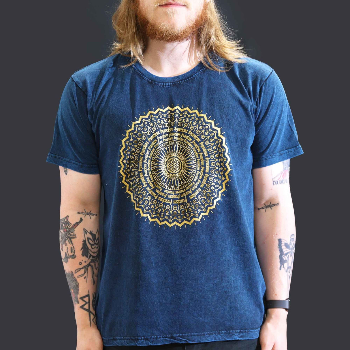 Large Stone Washed T-Shirt - Mandala