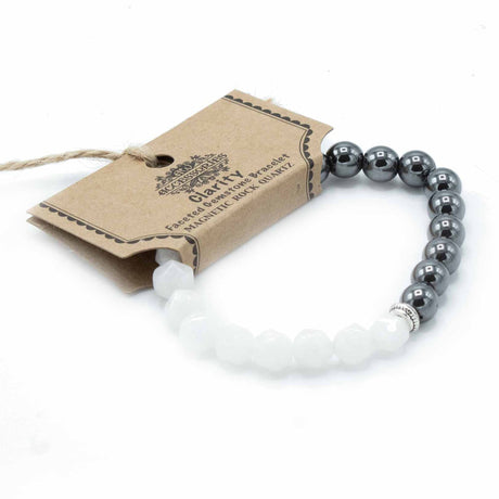 Faceted Gemstone Bracelet – Magnetic Rock Quartz