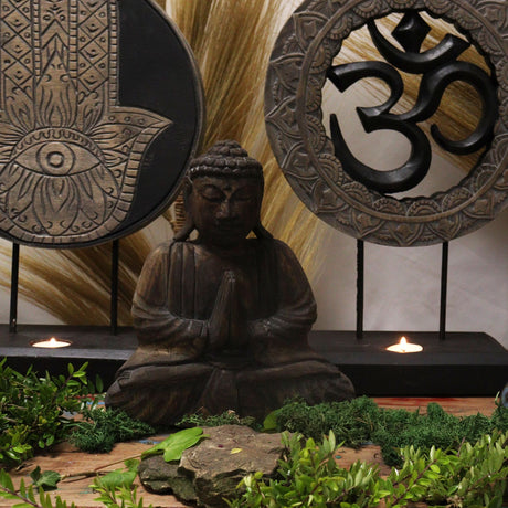 Buddha Feng Shui Set – Om Design, Grey & Black
