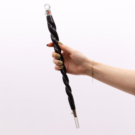 Extra Large Twisted Wood & Rock Quartz Wand – 65g