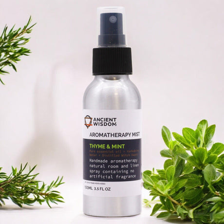 Thyme & Mint Essential Oil Room Mist – 100ml Aromatherapy Spray