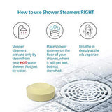 All-Natural Shower Steamers Tablets Extra Strong for Cold and Runny Nose Menthol Crystals, Camphor Crystals, Eucalyptus and Peppermint Essential Oil Handmade in USA by  2 Oz / Each 18 Set