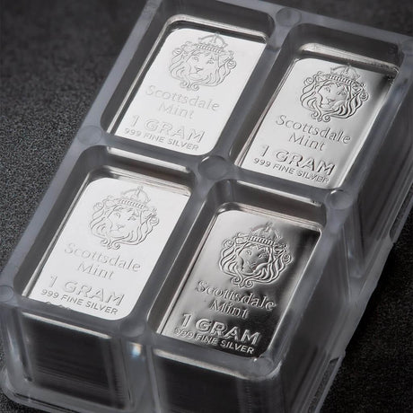 100 X 1 Gram Silver Bars - Prepper Silver .999 Silver Bullion Bars #A614