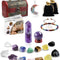 Chakra Healing Crystals Set - Crystals and Healing Stones, Chakra Bracelets, Amethyst Crystal Wand and Ball, 7 Chakra Stones Set, Energy Balance and Protection, Relief Anxiety Stress Gifts for Women