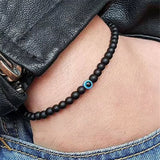 Evil Eye & Obsidian Bead Bracelet – Set of 2, 6 mm – view 4