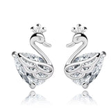 925 Sterling Silver Earrings Crown Swan Sterling Silver Earrings Wholesale Women'S Earrings Sterling Silver Jewelry