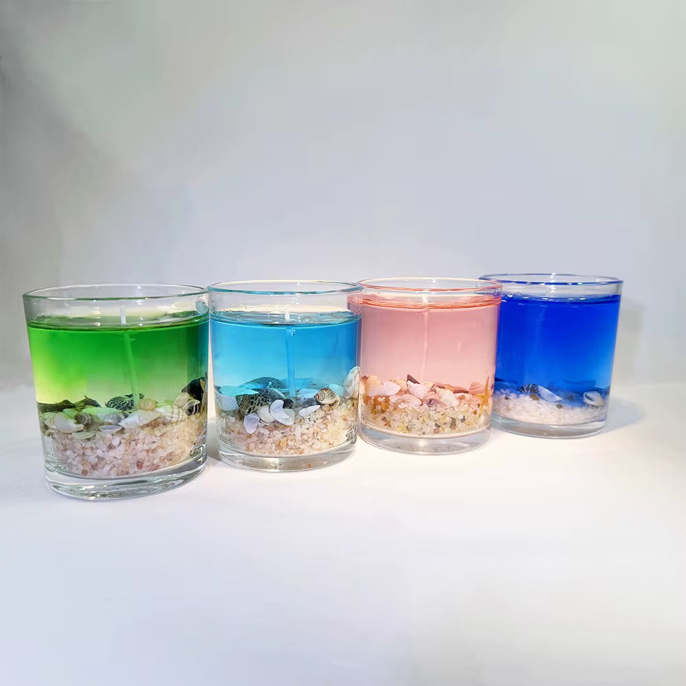 Ocean Gel Crystal Candle – Handmade Soy Wax Cup – view 7