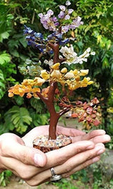 ® 7 Chakra Crystal Tree of Life, Healing Crystals Tree 10-12 Inch, Birthday Gift for Women, Feng Shui, Money Trees, Positive Energy, Good Luck, Home Office Decor, Spiritual Gifts for Women