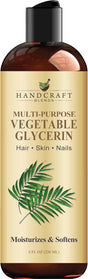 Vegetable Glycerin/Glycerine - for DIY Blends 8 Fl Oz - 100% Pure and Natural - Premium Grade Oil for Skin and Hair - Hair and Body - Massage