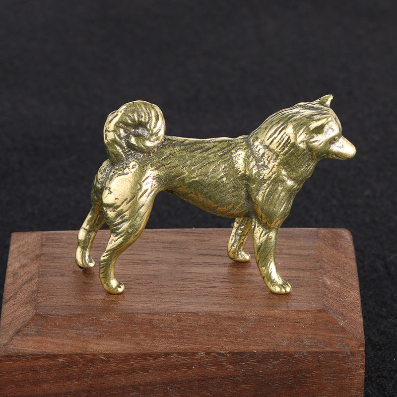 Brass Zodiac Dog Figurine – Antique or Bright Finish – view 18