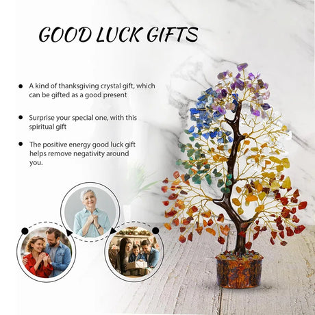 7 Color Crystal Tree Feng Shui Money Tree Office Decor Crystals and Stones Home Decor Meditation Accessories Gemstone Tree House Warming Gifts