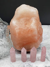 Healing Crystal Wands | 2" Rose Quartz Crystal Points| 6 Faceted Reiki Chakra Meditation Therapy