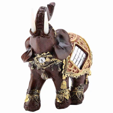 Feng Shui Wood-Grain Elephant Statue – Lucky Wealth Figurine – view 8