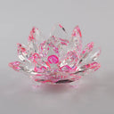 6.2Cm Quartz Crystals Lotus Flower Crafts Glass Fengshui Ornaments Healing Crystals Home Party Wiccan Decor Yoga Gifts Souvenir