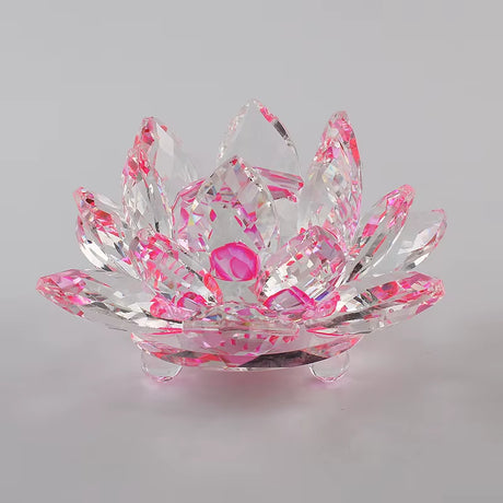 6.2Cm Quartz Crystals Lotus Flower Crafts Glass Fengshui Ornaments Healing Crystals Home Party Wiccan Decor Yoga Gifts Souvenir