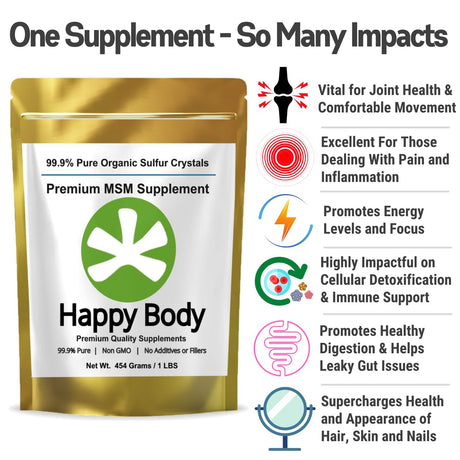Organic Sulfur Crystals - 99% Pure Msm Crystals, Premium Msm Supplemen