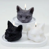 Three-Eyed Cat Candle – Gothic Scented Soy Wax – view 2