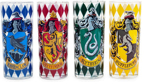 Harry Potter Hogwarts House Crests 4-Pack Tumbler Set, 10-Ounces