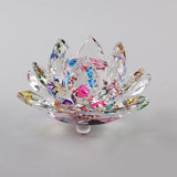 6.2Cm Quartz Crystals Lotus Flower Crafts Glass Fengshui Ornaments Healing Crystals Home Party Wiccan Decor Yoga Gifts Souvenir