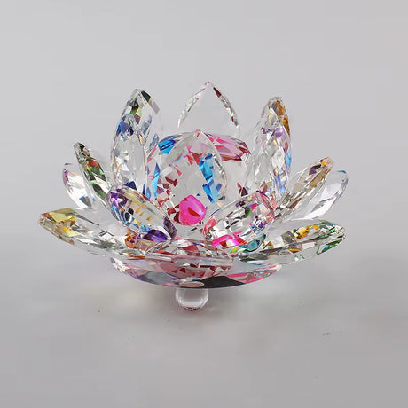 6.2Cm Quartz Crystals Lotus Flower Crafts Glass Fengshui Ornaments Healing Crystals Home Party Wiccan Decor Yoga Gifts Souvenir