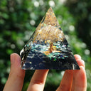 Tree of Life Orgonite Pyramide Amethyst Obsidian Stone Pyramid Crystal Healing Reiki Energy Orgone Collection