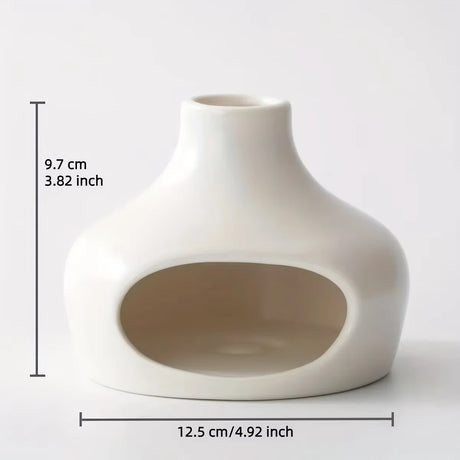 Ceramic Palo Santo & Sage Burner with Chimney – Black or White – view 7