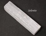 LARGE 7 Chakra Rough Stone Set - Seven Raw Stones, Selenite Stick & Directions (Chakra Gifts)
