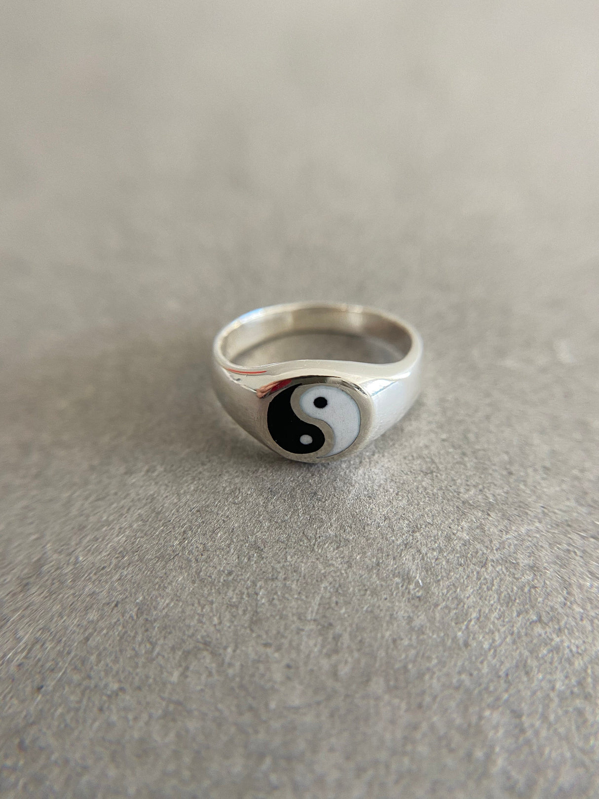 Sterling Silver Yin and Yang Rings - Sterling Silver