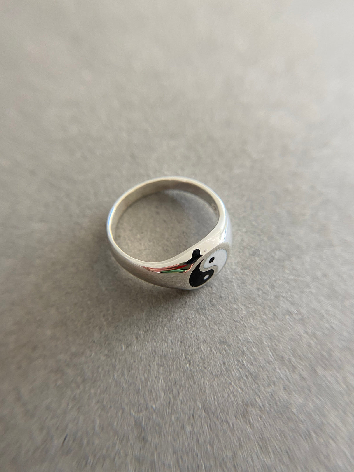 Sterling Silver Yin and Yang Rings - Sterling Silver