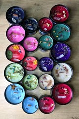 Deity Candles Infused with Crystals and Herbs, Witchcraft, Spirituality, Manifestation, Homemade Handcrafted, Hecate, Lucifer, Medusa, Loki