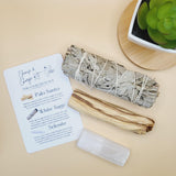 Aquarius Zodiac Crystal Gift Box, Gemstones, Smudge Kit & Keyring