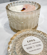 Crystal Intention Candles | Healing Crystal Candles | Manifestation Candles | Aromatherapy Soy Candles | Crystal Infused Candles | Crystals