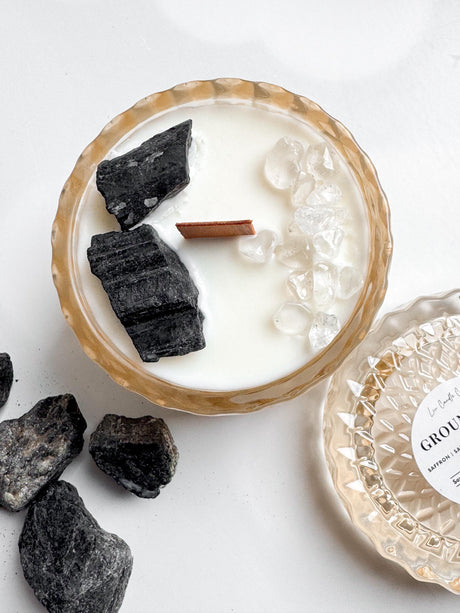 Crystal Intention Candles | Healing Crystal Candles | Manifestation Candles | Aromatherapy Soy Candles | Crystal Infused Candles | Crystals
