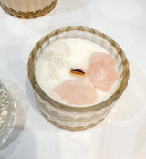 Crystal Intention Candles | Healing Crystal Candles | Manifestation Candles | Aromatherapy Soy Candles | Crystal Infused Candles | Crystals
